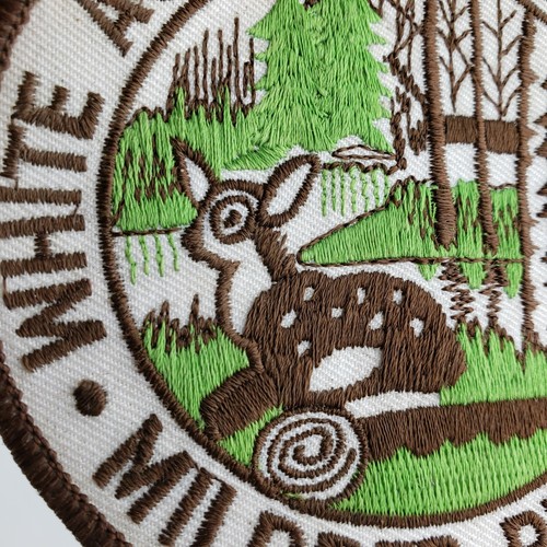 Vintage Mildred Pennsylvania White Ash Land Association Hunting Club Patch Cervo - Foto 2 di 5