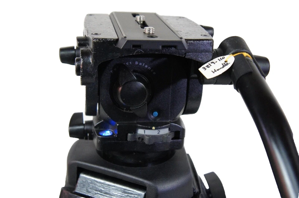 VINTEN VISION PRO BLUE HEAD 75mm PLATE PANBAR TDK DA 2D TRIPOD SYS SERVICED 11Lb - Image 2 of 4
