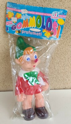 Pinocchio I Gommosi Profumati New Vintage Globo Rubber Toy In Gomma