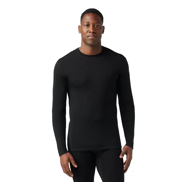 $115 Smartwool Men's Classic Thermal Merino Base Layer Crew | Black | Large