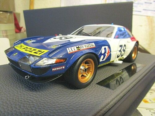 FERRARI 365 Daytona GTB4 Coupe 24h Le Mans 1972 #39 Carrefour Andruet TM 1:18 - Bild 4 von 4