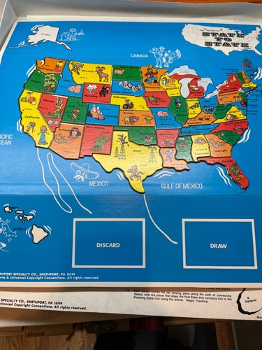 STATE TO STATE VINTAGE Magnetic Learning Game 1988 - Picture 5 of 8