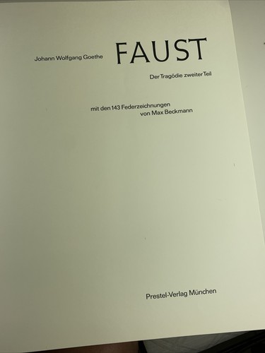 Johann Wolfgang GOETHE, Max Beckmann / Faust Der Tragodie zweiter Teil 1st 1970 - Picture 3 of 12