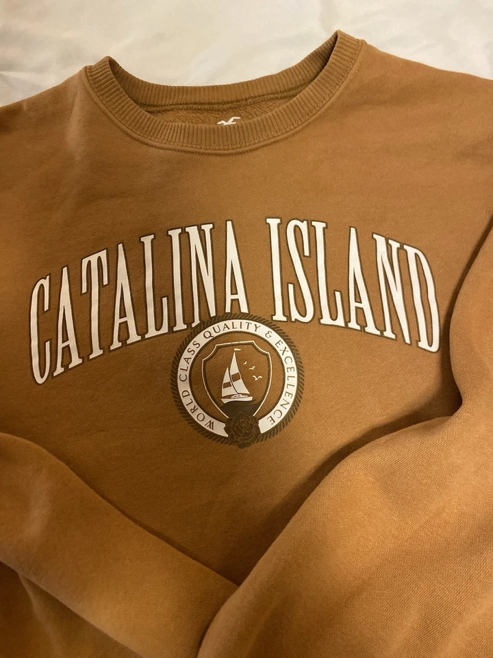 Suéter de punto acanalado vintage para mujer Hollister marrón, manga larga, talla S Foto 2 de 3