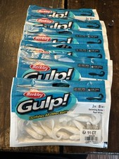 6 Packs Berkley Gulp Saltwater 3" Swimming Mullet Pearl White