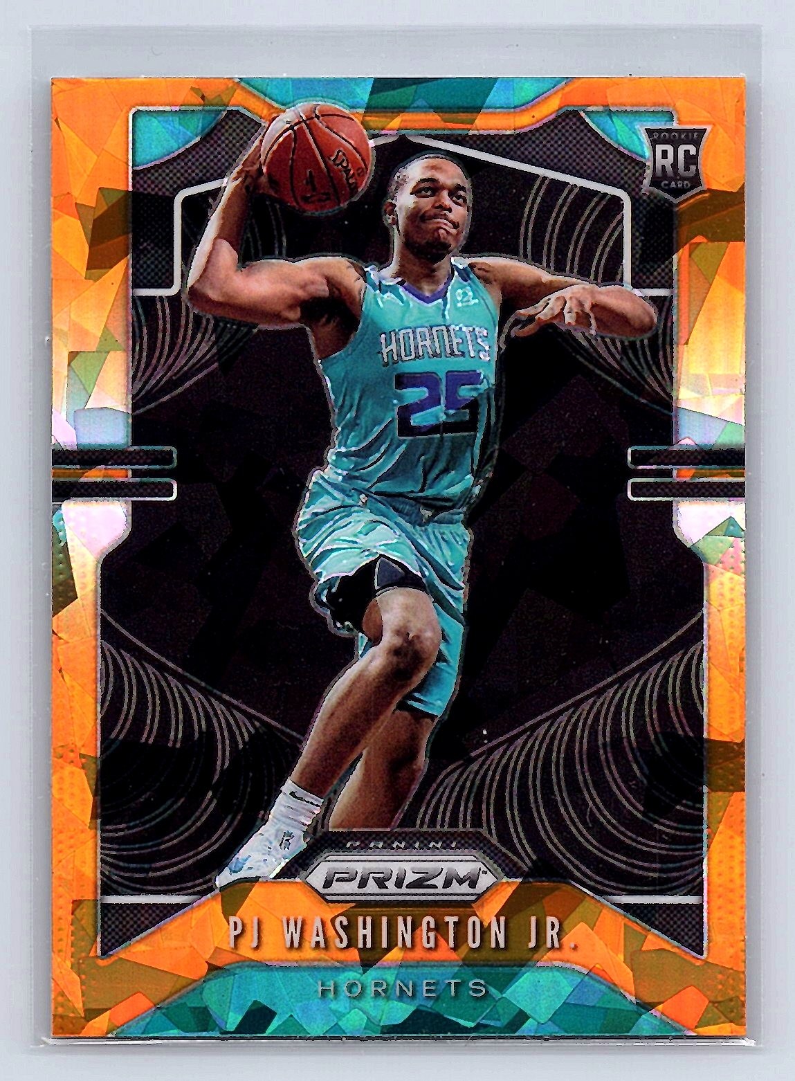 PJ Washington Jr. 2019-20 Panini Prizm #258 Prizms Orange Ice