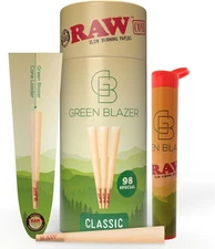 RAW Cones 98 Special: 50 Pack Patented Slow Burning Pre Rolled Rolling... 