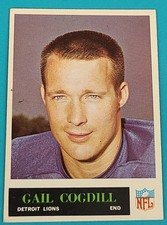 1965 Philadelphia    #60 Gail Cogdill Detroit Lions Football Card P5