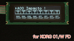 Korg 01/W FD High Brightness Black LED Backlight LCD Display New JP Manual