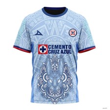 Personalized LIGA MX Crruz Azul Shirt 3D 2023 – 2024 Away Aztec Design