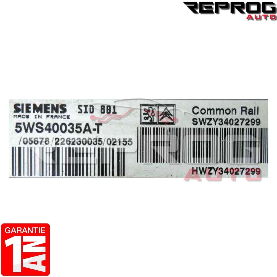 CALCULATEUR DÉCODÉ SUZUKI VITARA SID 801 5WS40035A-T SWZY34027299 HWZY34027299 - Photo 2/4