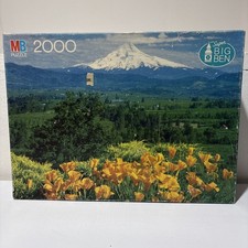 Mt. Hood Oregon Vintage 1985 MB Super Big Ben 2000 Pc Puzzle Unopened Sealed