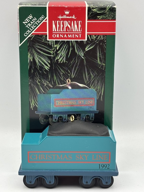 Hallmark 05401 "Christmas Sky Line Collection" Sky Line Coal Car Ornament LN/Box