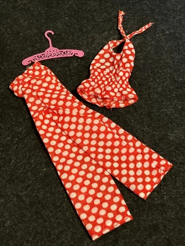 Vintage Barbie 7813 Red w White Dot Tricot COMPLETE Set 1974 Best Buy - MINTY