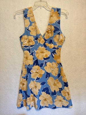 Pac Sun L.A. Hearts Blue & Yellow Floral Sundress Size M NWT