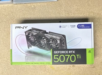 PNY GeForce RTX 5070 Ti 16GB GDDR7 Stealth Mode OC DLSS 4 Ray Tracing Reflex