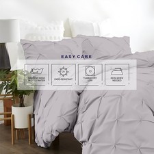 Kotton Culture 1 Pc Queen/Full Size Pinch Pleated - Pintuck Duvet Cover Only-