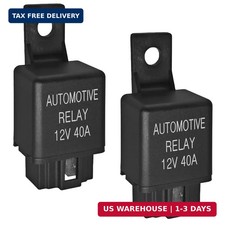 12V 40A SPST 4-Pin Heavy Duty Automotive Relay Pack of 2 Universal