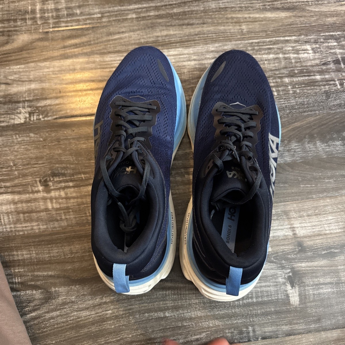Hoka One One Men Bondi 8 Blue Outer Space Running Shoe 1123202 OSAA Size 13D Men main image 4