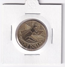 AUSTRALIAN: 1988 $1 FIRST FLEET UNC COIN IN 2X2 HOLDER #928