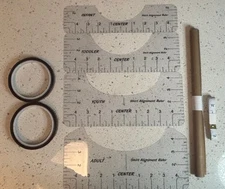 8 Pc T-Shirt Aligment Measurement Kit Rulers Tape