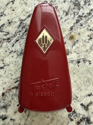 Vintage small TAKTELL Piccolo Music METRONOME Burgandy 6 In.