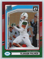 2024 Donruss Rated Rookie Tejhaun Palmer #384 Preview Red & Green Prizm (RC)