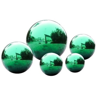 アースボール　グリーン　12個 Stainless Steel Gazing Ball,Green Gazing Globe 12inch | eBay