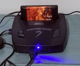 SEGA Genesis Model 3 Clone With LED Power Light - CIB Video Game Console - Read!