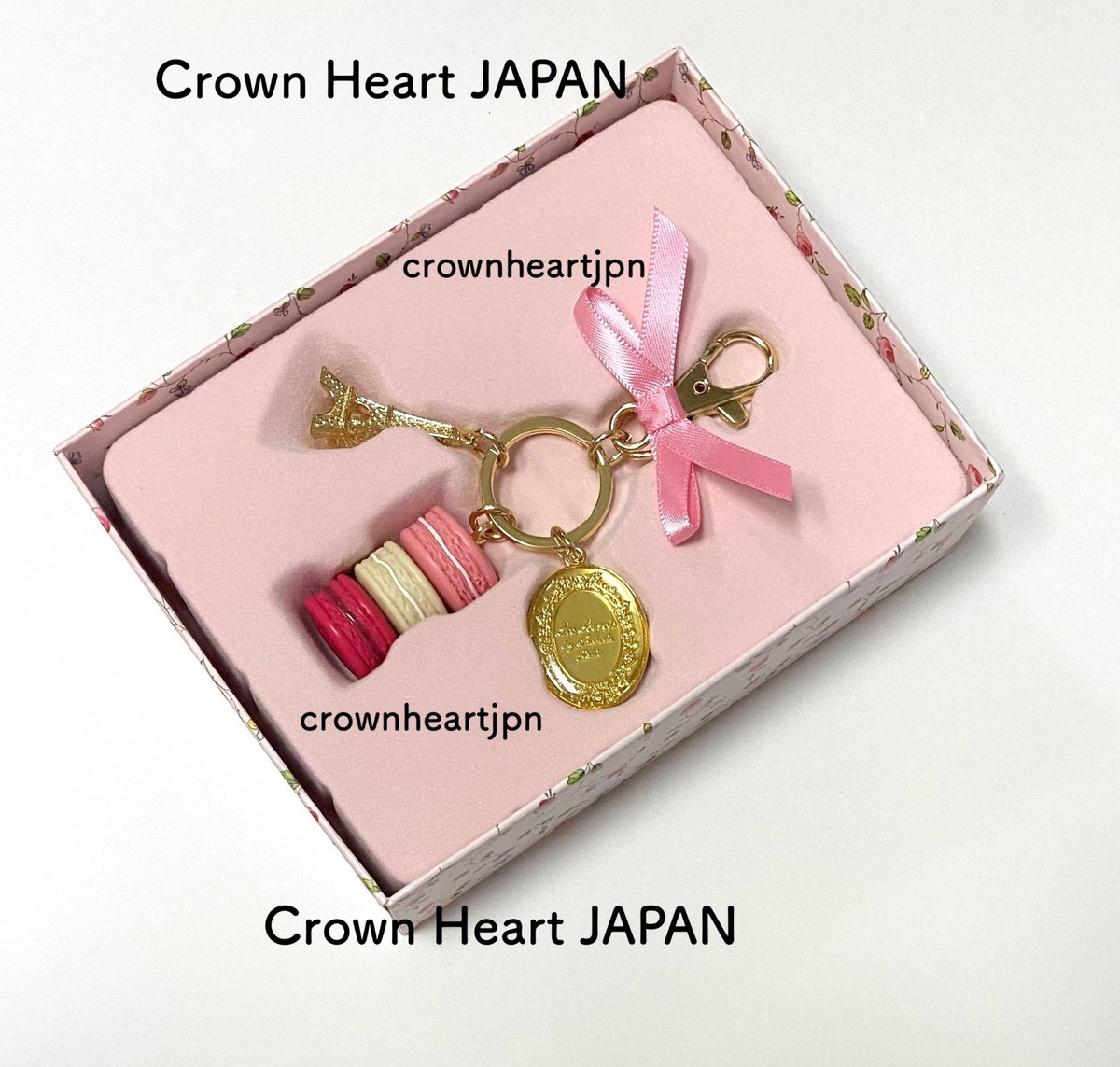 Laduree Keychain Ring Macaron S Eiffel Tower Charm