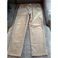 Weatherproof Vintage Regular Fit Khaki Canvas Lined Pants Mens 34x30