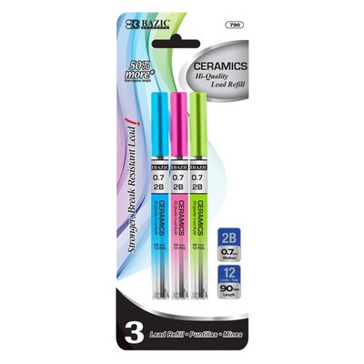 BAZIC 0.7 mm Ceramics Mechanical Pencil 1 Count (Pack of 1), 3-pack 0.7mm 