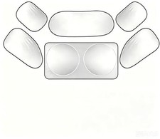 6 PCS Car Windshield Sunshade - Protect Your Car From Sun Heat Damage
