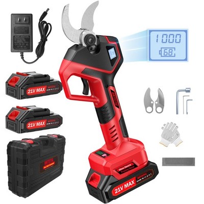 Electric Pruning Shears 2.75 Cordless Brushless Motor LED Display 2Pcs Upgraded