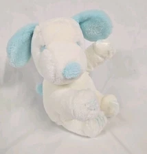 VGN 1968 Snoopy Plush White Pastel Blue BABY Stuffed Animal w/ Ear Squeaker