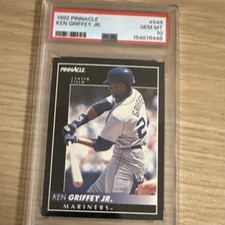 Pinnacle Ken Griffey Jr #549 Seattle Mariners PSA Graded 1992 Baseball Card