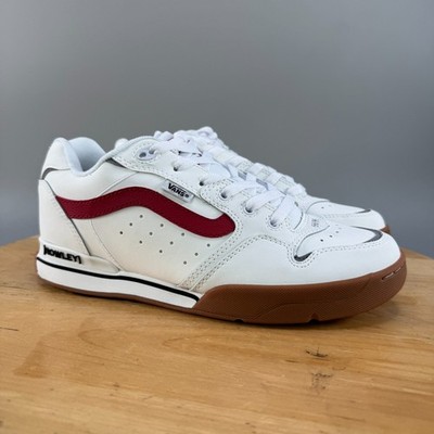 VANS Rowley XLT Mens Size Shoes White Red Gum Skate