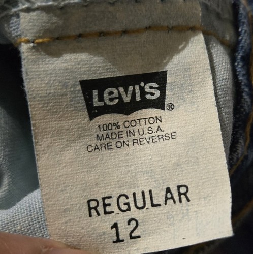 VINTAGE Levis Youth Jeans Sz 12 Reg Blue (24x26) Orange Tab 31342-0289 USA '90s - Picture 13 of 18