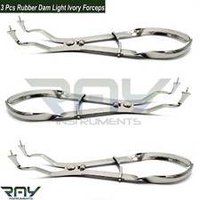 Dental Endodontic Rubber Dam Light Ivory Clamps Forceps Restorative Instruments