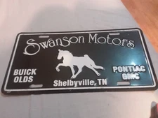 Swanson Motors Shelbyville Tennessee Walking Horse Booster License Plate GMC