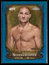 2025 Topps Chrome UFC Allen & Ginter Blue Refractor Sean Strickland /150