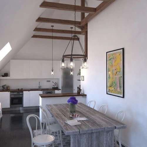 Vaxcel - Milone 5-Light Chandelier in Rustic and Wheel Style 30 Inches Tall and - Picture 3 of 4