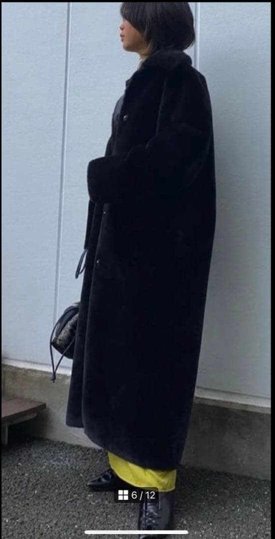 New and unused AMERI leather shearling boa coat l… - image 4