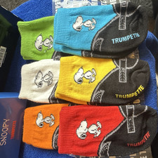 Trumpette Peanuts Snoopy Unisex Kids Crew Socks 6 Pairs Multicolor One Size
