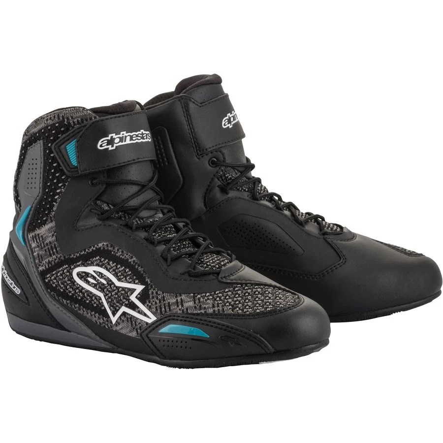 Botas Alpinestars Faster-3 Rideknit Stella Preto Turquesa Botas Alpinestars Faster-3 Rideknit Stella Negro T