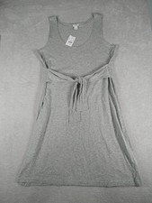 J. Crew Tank Shift Tie Front Dress Women's Small Gray New