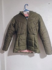 Columbia Girls Size L 14-16 Katelyn Crest Quilted Faux Fur Winter Coat Worn 1x