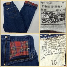 Vintage 1976 L.L. Bean Double L Flannel Lined Jeans Union USA Made 26x28 EUC