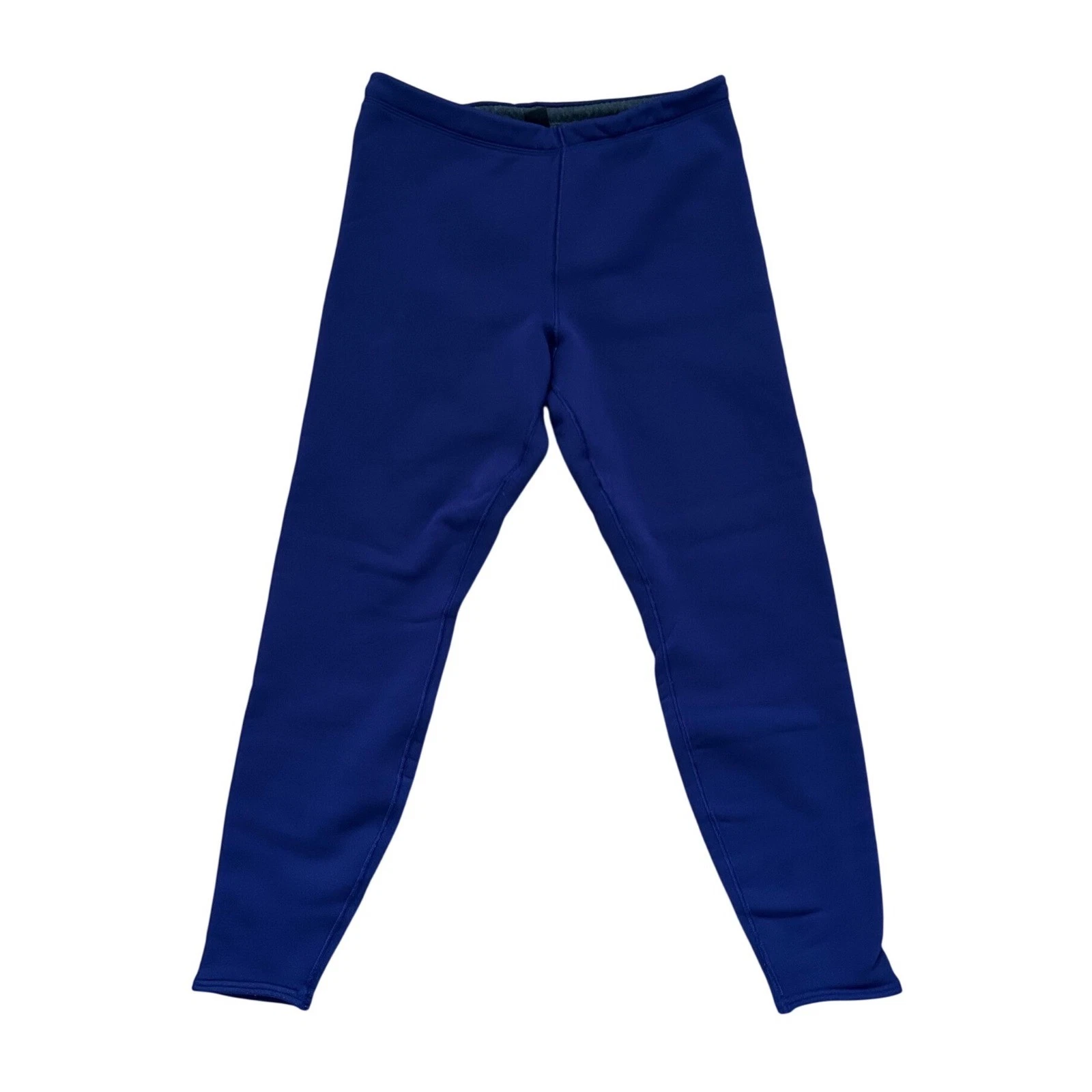Patagonia Fleece Leggings XL Blue Thermal Base Layer joggers Made in USA