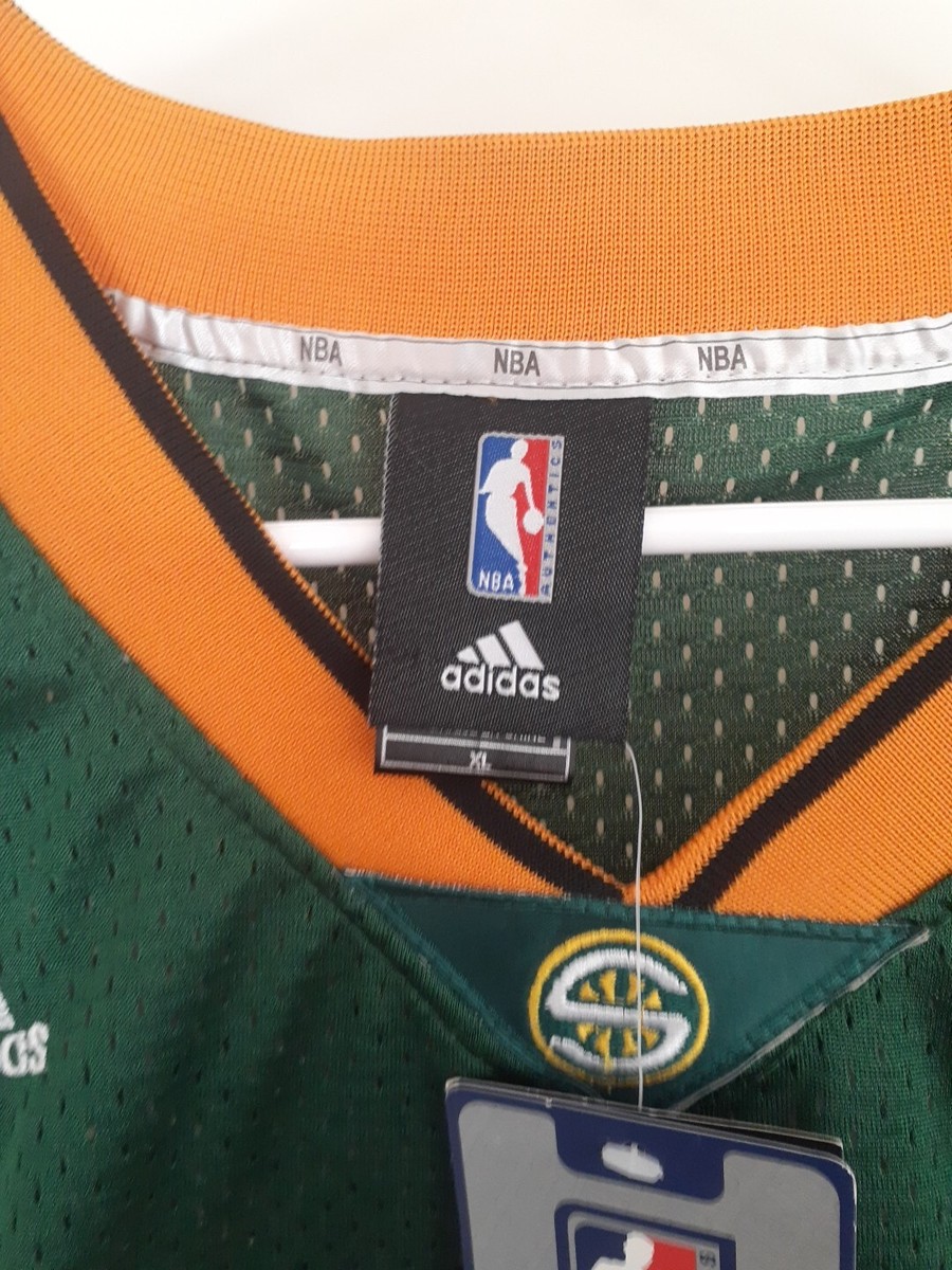 NWT Adidas Authentic Kevin Durant Seattle Supersonics Rookie